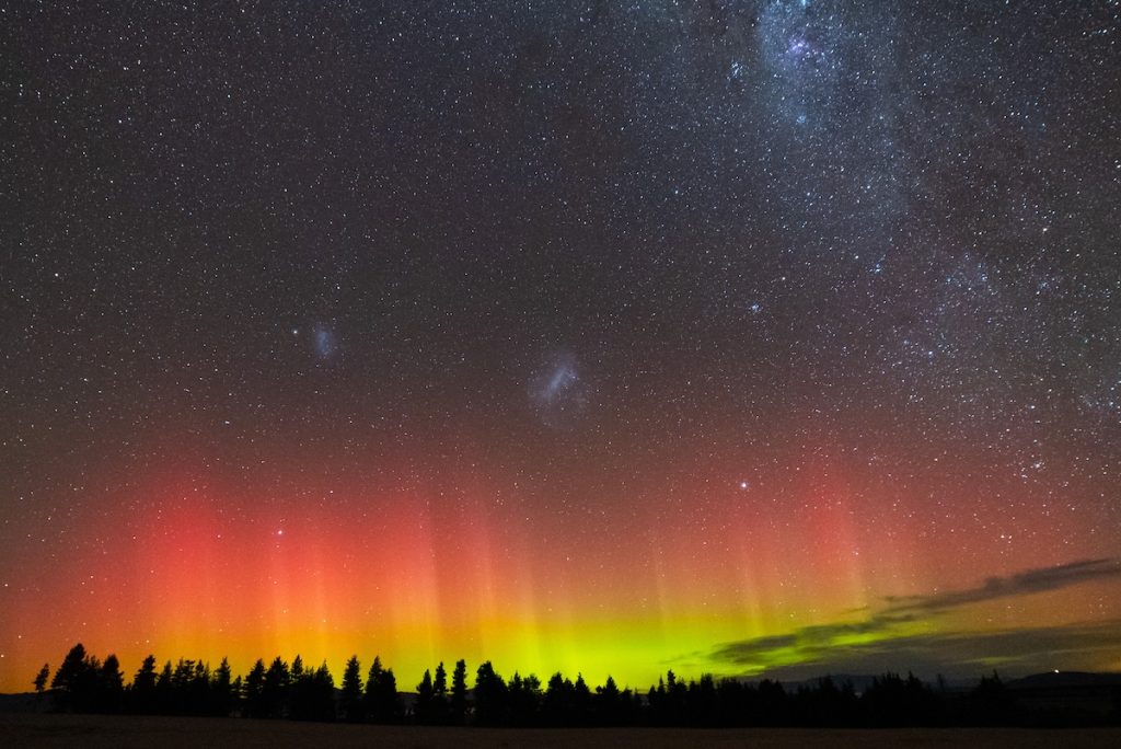 Southern lights in Twizel.